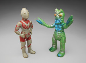 Ultraman and Alien Baltan figures  1966–67
